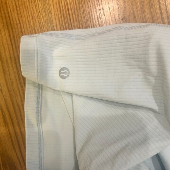 lululemon Ribbed Nulu Asymmetrical Yoga Tank Top in Sheer Blue Size 12 - Picture 5 of 5